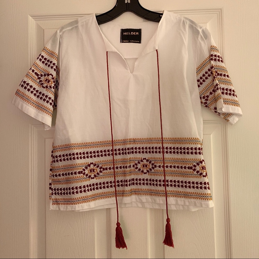 Embroidery boho blouse